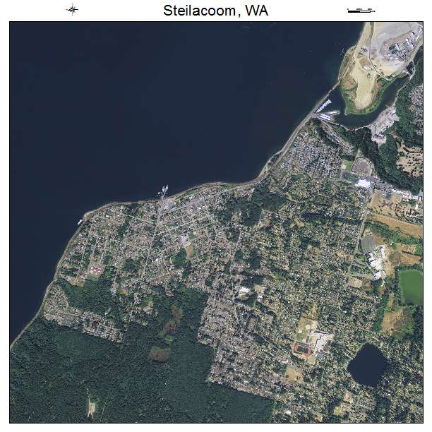 Steilacoom, WA air photo map
