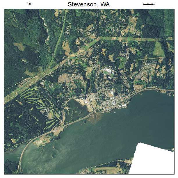 Stevenson, WA air photo map