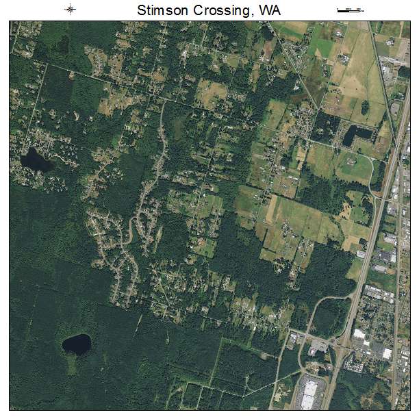 Stimson Crossing, WA air photo map