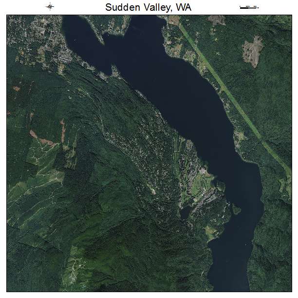 Sudden Valley, WA air photo map