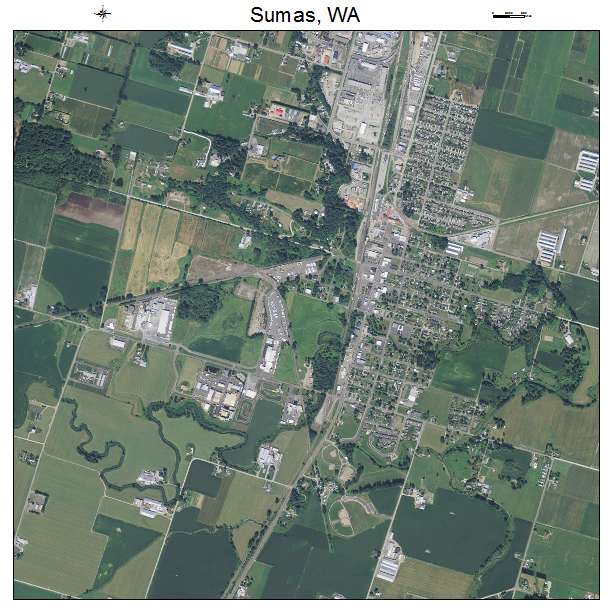 Sumas, WA air photo map