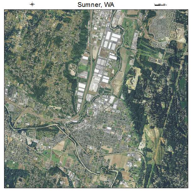 Sumner, WA air photo map