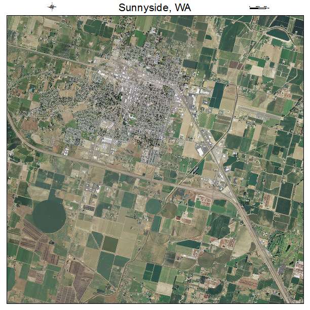 Sunnyside, WA air photo map