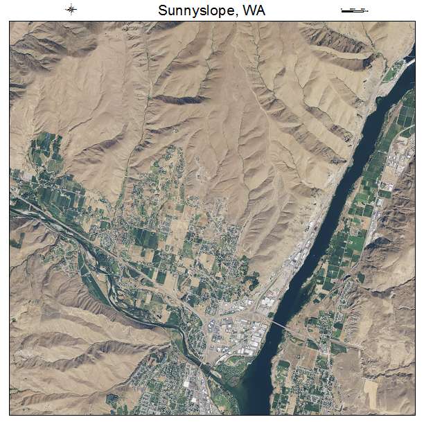 Sunnyslope, WA air photo map