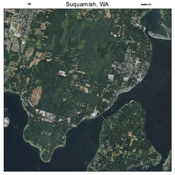 Suquamish, WA air photo map