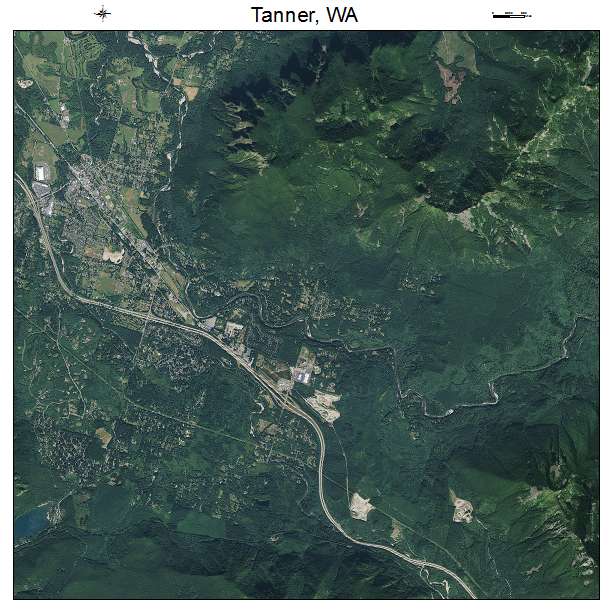 Tanner, WA air photo map