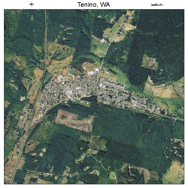 Tenino, WA air photo map