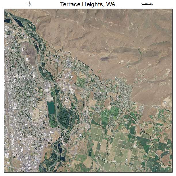 Terrace Heights, WA air photo map