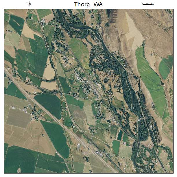 Thorp, WA air photo map