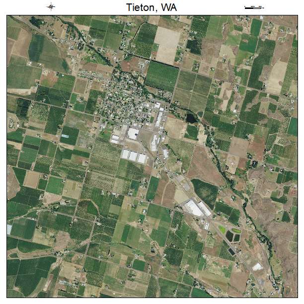 Tieton, WA air photo map