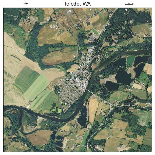 Toledo, WA air photo map