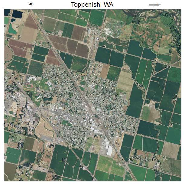Toppenish, WA air photo map