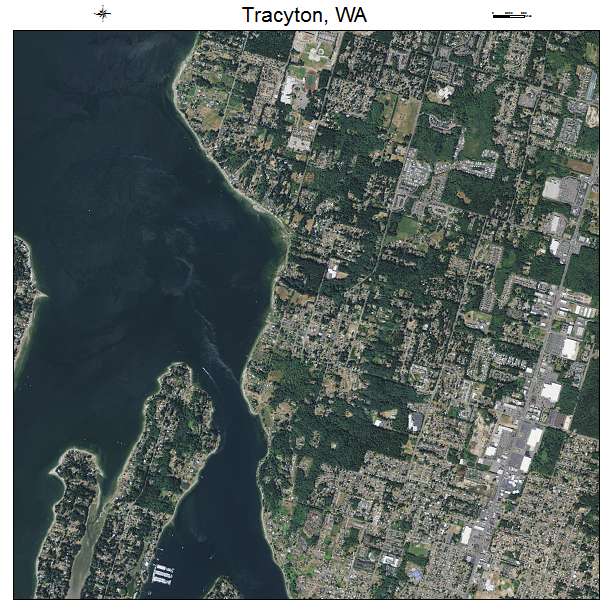 Tracyton, WA air photo map