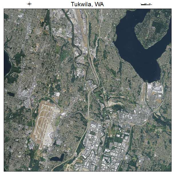 Tukwila, WA air photo map