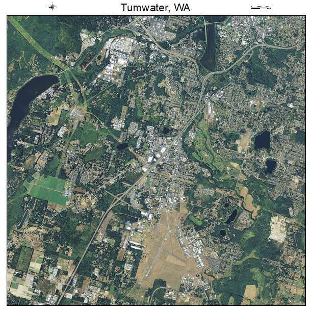 Tumwater, WA air photo map