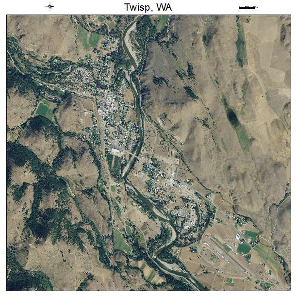 Twisp, WA air photo map