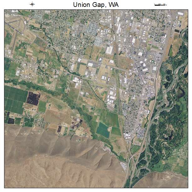 Union Gap, WA air photo map
