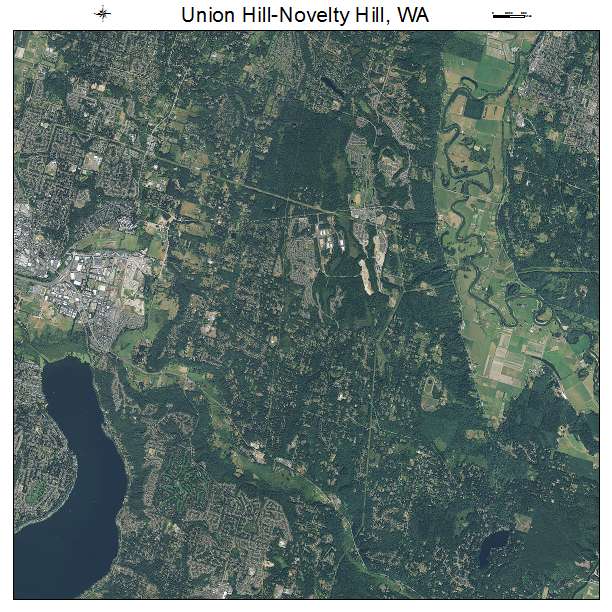 Union Hill Novelty Hill, WA air photo map
