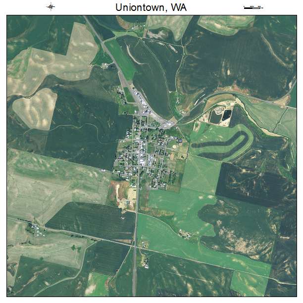 Uniontown, WA air photo map
