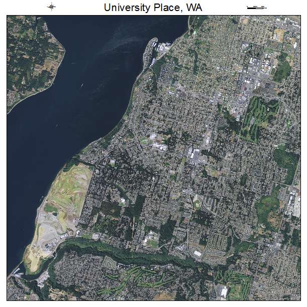 University Place, WA air photo map