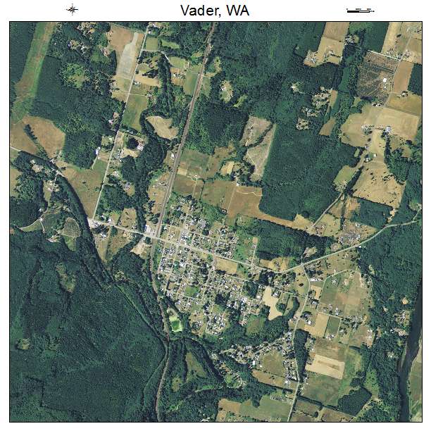 Vader, WA air photo map