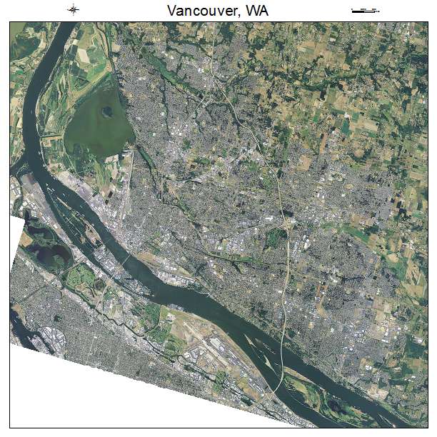 Vancouver, WA air photo map