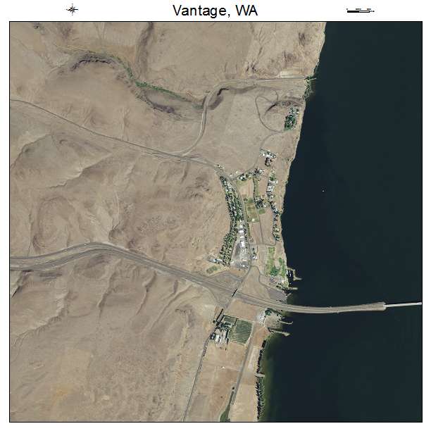 Vantage, WA air photo map
