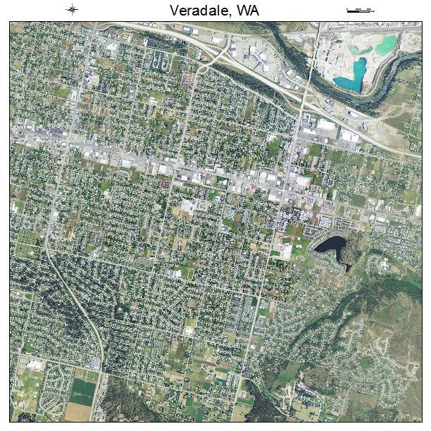 Veradale, WA air photo map