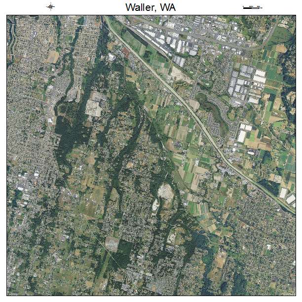 Waller, WA air photo map