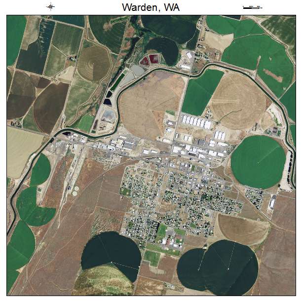 Warden, WA air photo map