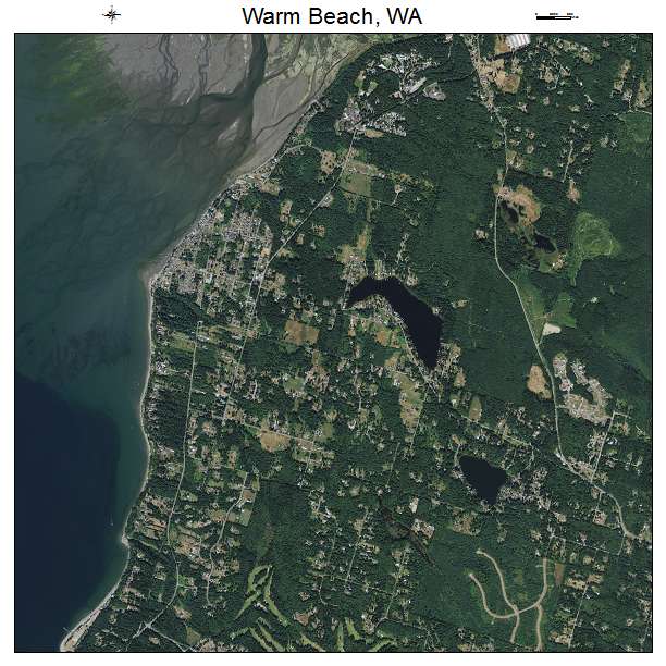 Warm Beach, WA air photo map