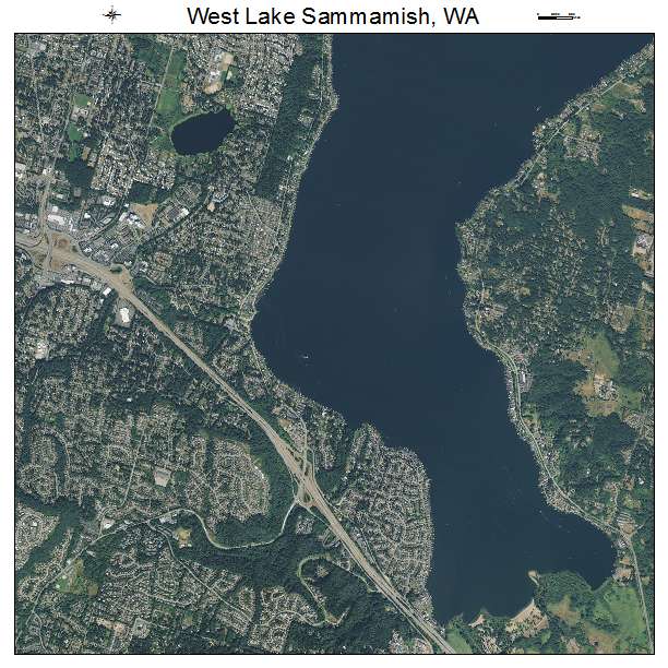 West Lake Sammamish, WA air photo map