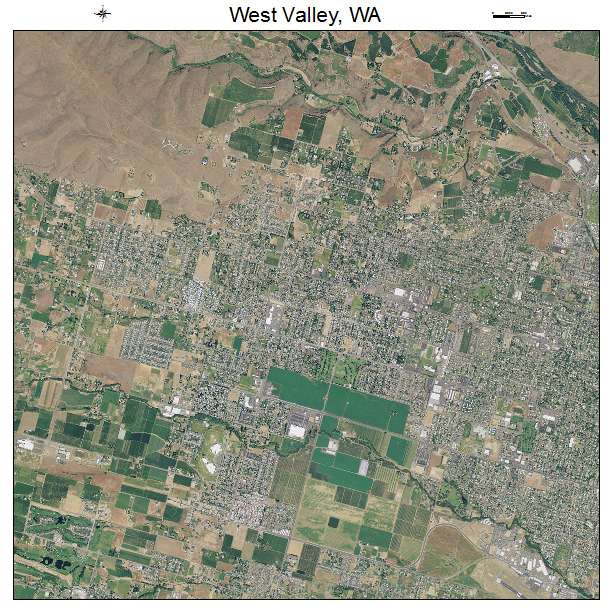 West Valley, WA air photo map