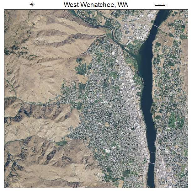 West Wenatchee, WA air photo map