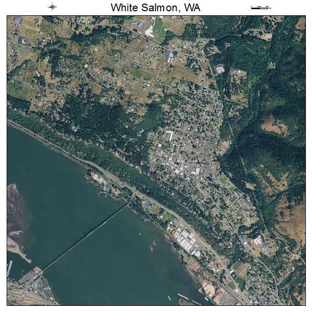 White Salmon, WA air photo map