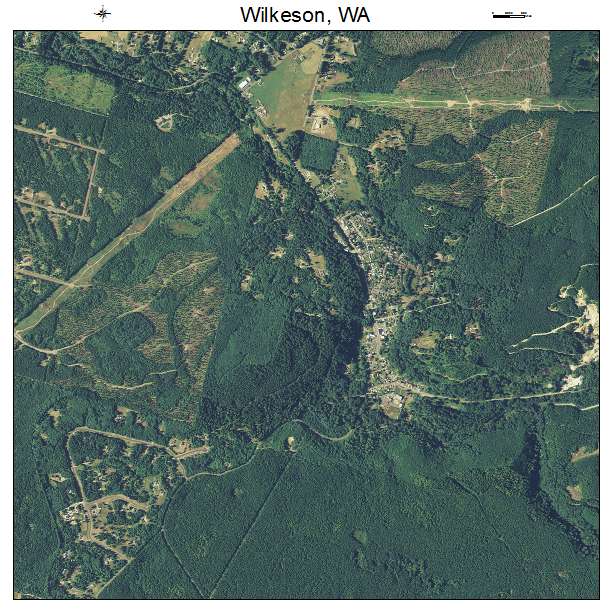 Wilkeson, WA air photo map