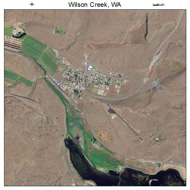 Wilson Creek, WA air photo map
