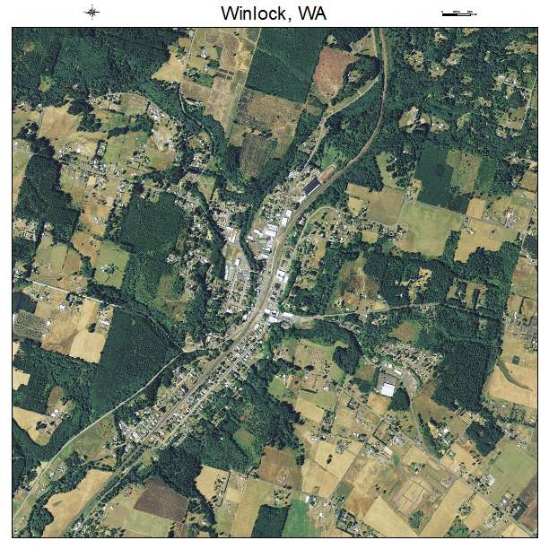 Winlock, WA air photo map