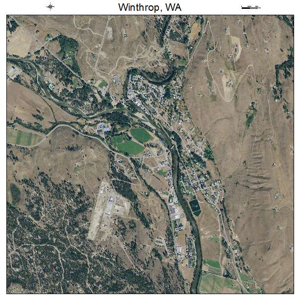 Winthrop, WA air photo map