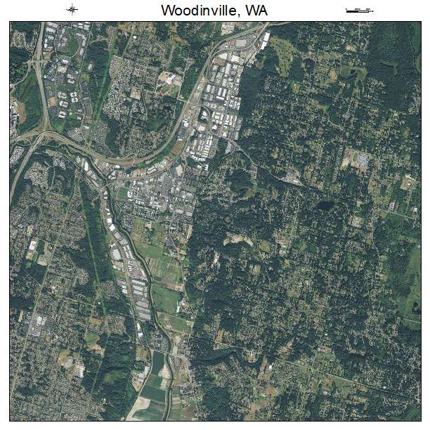 Woodinville, WA air photo map