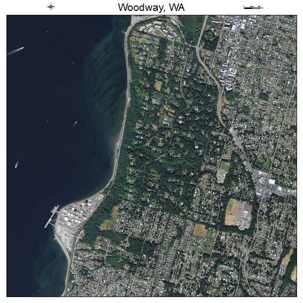 Woodway, WA air photo map