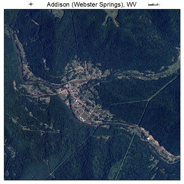 Addison Webster Springs, WV air photo map
