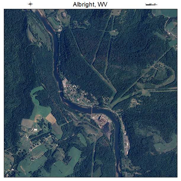Albright, WV air photo map