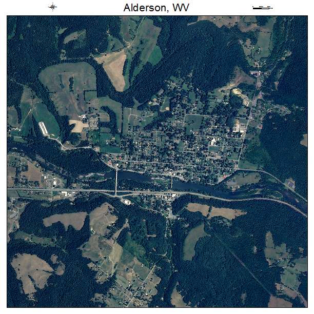 Alderson, WV air photo map