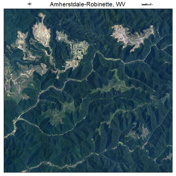 Amherstdale Robinette, WV air photo map