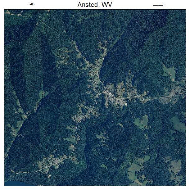 Ansted, WV air photo map