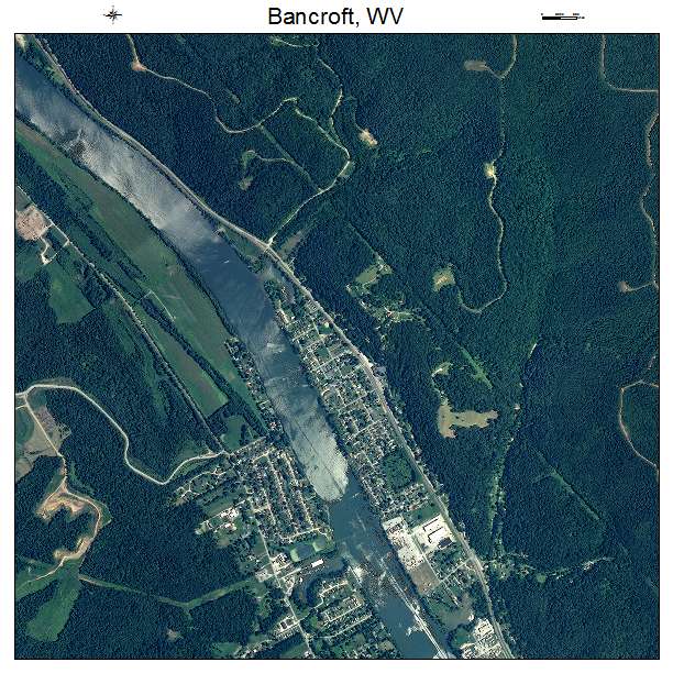 Bancroft, WV air photo map