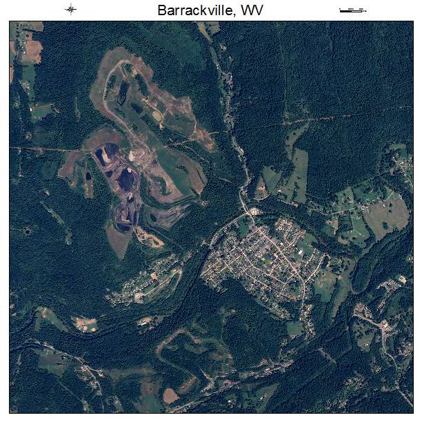 Barrackville, WV air photo map