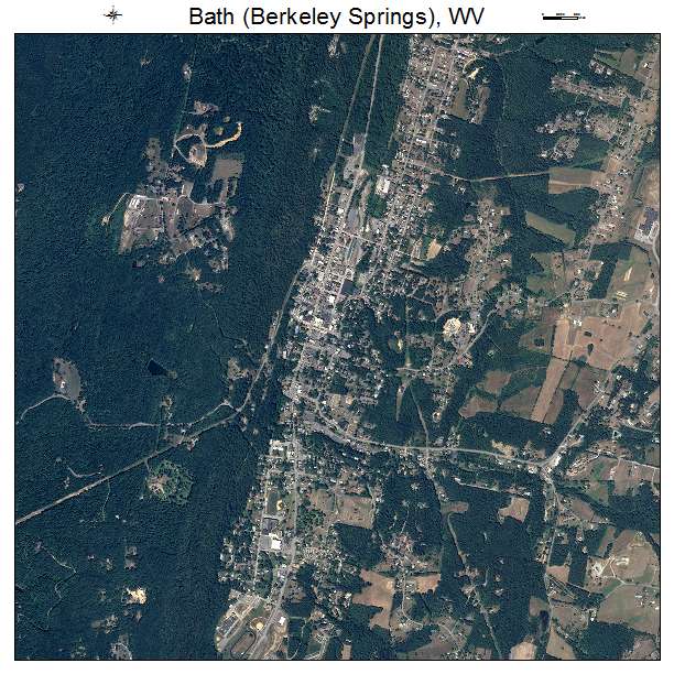 Bath Berkeley Springs, WV air photo map