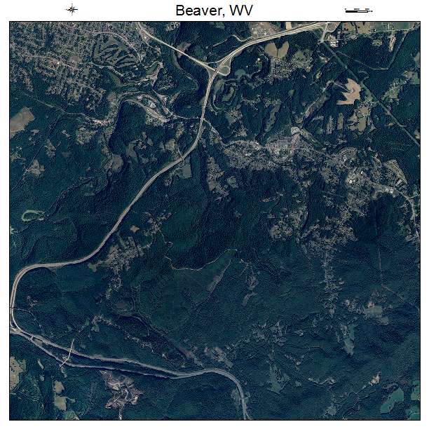 Beaver, WV air photo map